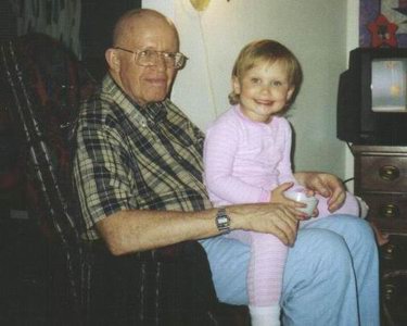 My Dad with Zoe - August 17, 2001